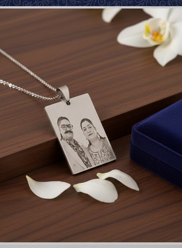 sterling steel silver coding pendant